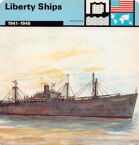 1977 Edito-Service World War II - Deck 22 #13-036-22-08 Liberty Ships Front