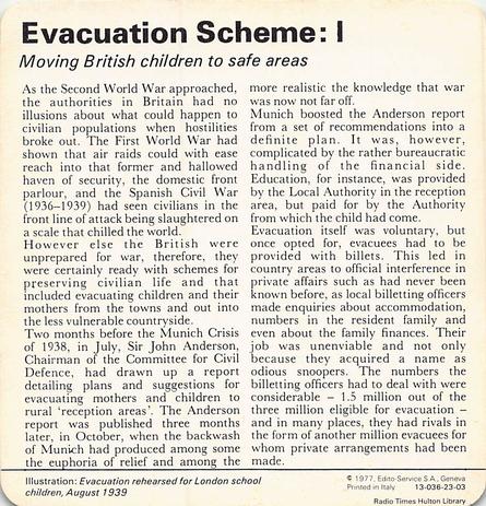 1977 Edito-Service World War II - Deck 23 #13-036-23-03 Evacuation Scheme: I Back