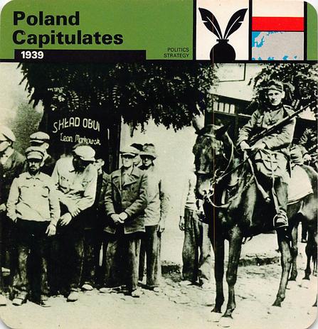 1977 Edito-Service World War II - Deck 23 #13-036-23-08 Poland Capitulates Front