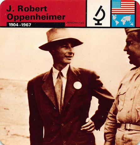 1977 Edito-Service World War II - Deck 23 #13-036-23-11 Robert Oppenheimer Front