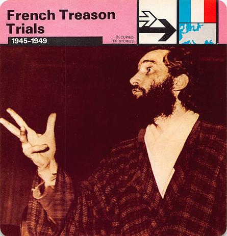 1977 Edito-Service World War II - Deck 25 #13-036-25-08 French Treason Trials Front