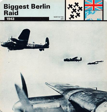 1977 Edito-Service World War II - Deck 25 #13-036-25-09 Biggest Berlin Raid Front