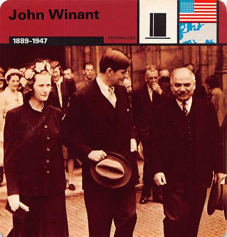 1977 Edito-Service World War II - Deck 25 #13-036-25-14 John Winant Front