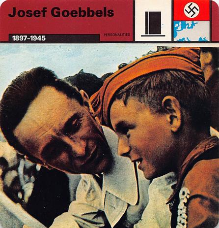 1977 Edito-Service World War II - Deck 25 #13-036-25-20 Josef Goebbels Front