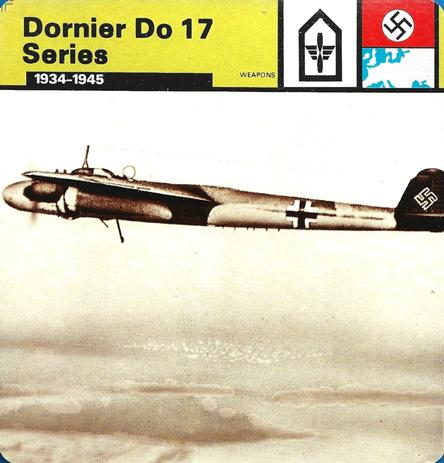 1977 Edito-Service World War II - Deck 82 #13-036-82-06 Dornier Do 17 Series Front
