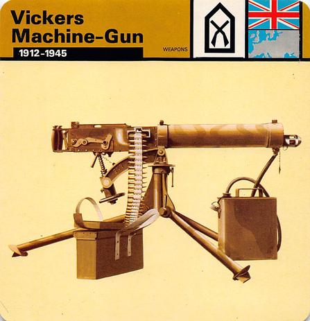 1977 Edito-Service World War II - Deck 33 #13-036-33-10 Vickers Machine-Gun Front