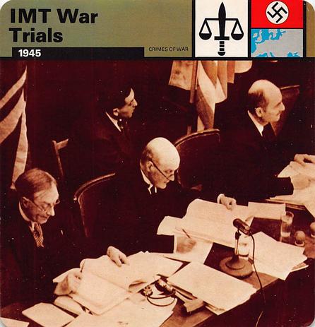 1977 Edito-Service World War II - Deck 33 #13-036-33-20 IMT War Trials Front