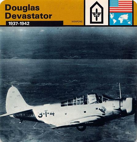 1977 Edito-Service World War II - Deck 33 #13-036-33-22 Douglas Devastator Front