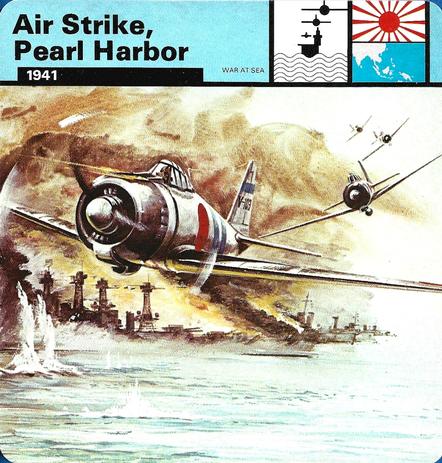 1977 Edito-Service World War II - Deck 30 #13-036-30-01 Air Strike, Pearl Harbor Front