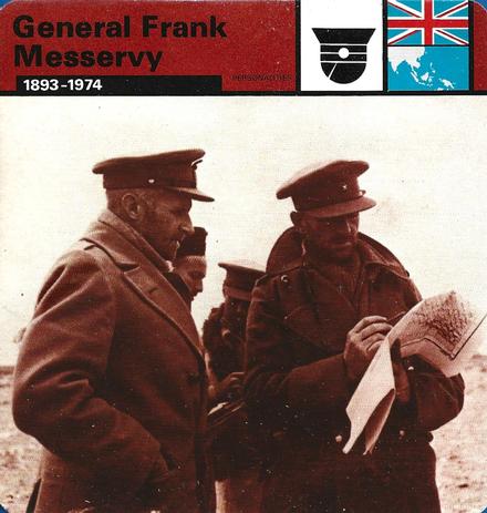 1977 Edito-Service World War II - Deck 30 #13-036-30-07 General Frank Messervy Front
