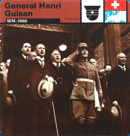 1977 Edito-Service World War II - Deck 73 #13-036-73-19 General Henri Guisan Front