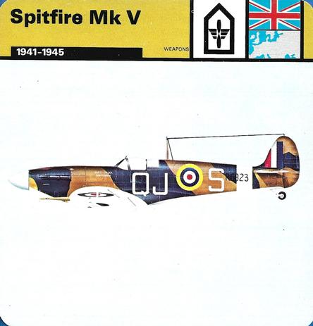 1977 Edito-Service World War II - Deck 78 #13-036-78-07 Spitfire Mk V Front