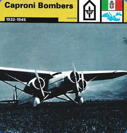1977 Edito-Service World War II - Deck 78 #13-036-78-15 Caproni Bombers Front