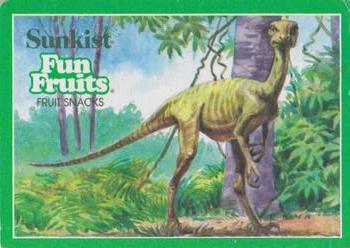 1988 Sunkist Fun Fruits Encyclopedia Britannica DinoFacts #B9 Stenonychosaurus Front