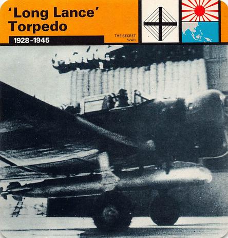 1977 Edito-Service World War II - Deck 48 #13-036-48-20 'Long Lance' Torpedo Front