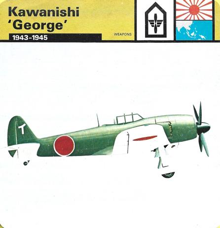 1977 Edito-Service World War II - Deck 42 #13-036-42-10 Kawanishi 'George' Front
