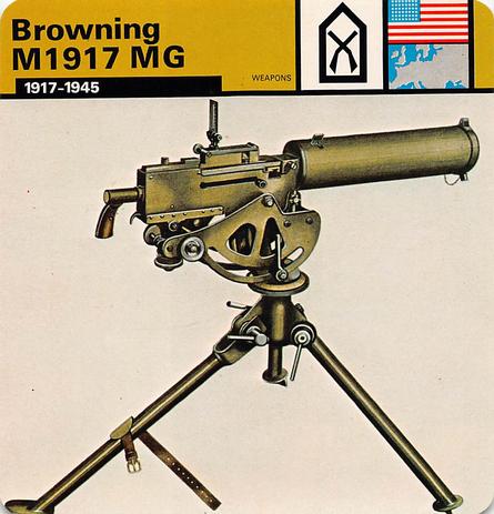 1977 Edito-Service World War II - Deck 45 #13-036-45-11 Browning M1917 MG Front
