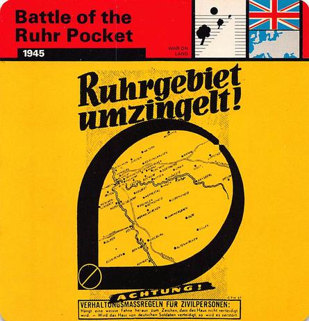 1977 Edito-Service World War II - Deck 60 #13-036-60-01 Battle of the Ruhr Pocket Front