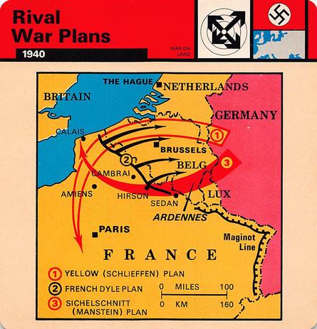 1977 Edito-Service World War II - Deck 60 #13-036-60-09 Rival War Plans Front