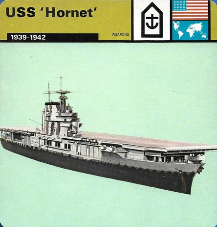 1977 Edito-Service World War II - Deck 32 #13-036-32-05 USS 'Hornet' Front