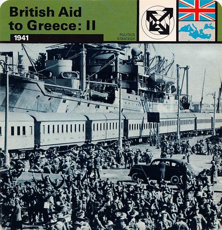 1977 Edito-Service World War II - Deck 32 #13-036-32-09 British Aid to Greece: II Front