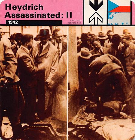 1977 Edito-Service World War II - Deck 32 #13-036-32-11 Heydrich Assassinated: II Front
