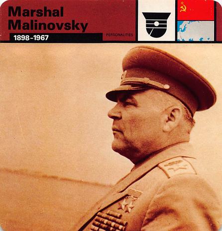 1977 Edito-Service World War II - Deck 32 #13-036-32-17 Marshal Malinovsky Front