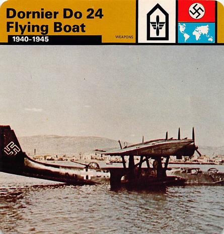 1977 Edito-Service World War II - Deck 32 #13-036-32-22 Dornier Do 24 Flying Boat Front