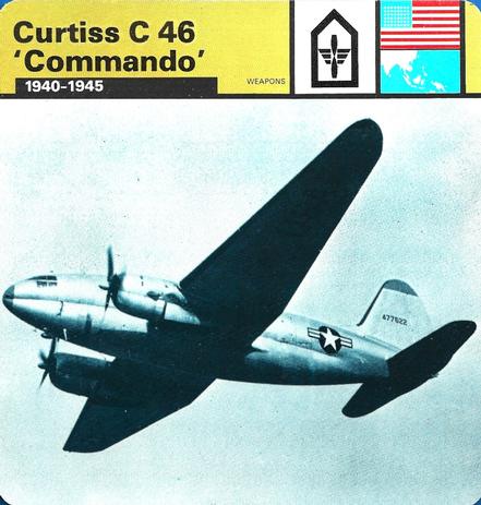 1977 Edito-Service World War II - Deck 38 #13-036-38-02 Curtiss C 46 'Commando' Front