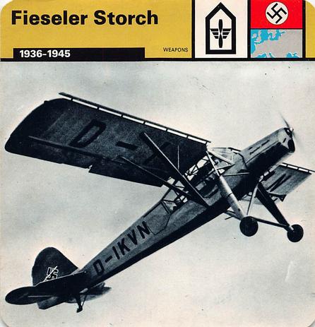 1977 Edito-Service World War II - Deck 27 #13-036-27-06 Fieseler Storch Front