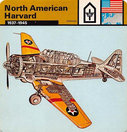 1977 Edito-Service World War II - Deck 34 #13-036-34-08 North American Harvard Front
