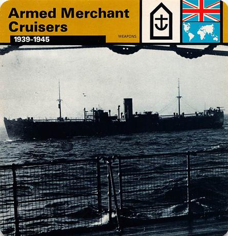 1977 Edito-Service World War II - Deck 34 #13-036-34-09 Armed Merchant Cruisers Front