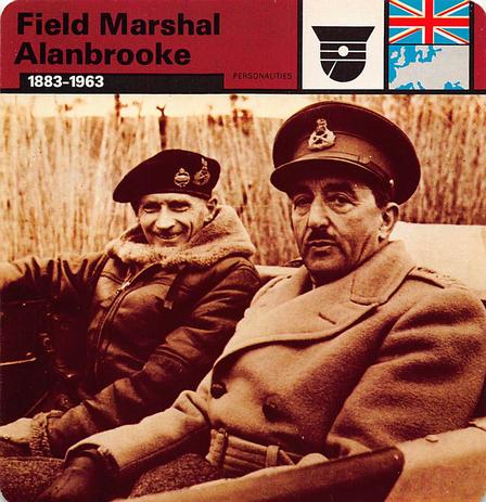 1977 Edito-Service World War II - Deck 34 #13-036-34-14 Field Marshal Alanbrooke Front