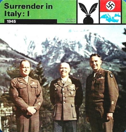 1977 Edito-Service World War II - Deck 31 #13-036-31-05 Surrender in Italy: I Front