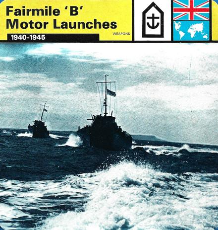 1977 Edito-Service World War II - Deck 31 #13-036-31-06 Fairmile 'B' Motor Launches Front