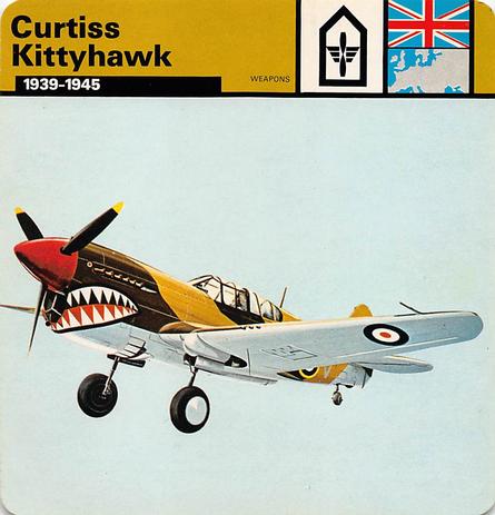 1977 Edito-Service World War II - Deck 36 #13-036-36-05 Curtiss Kittyhawk Front