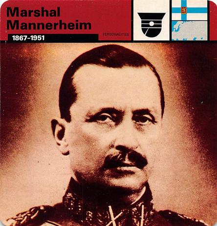 1977 Edito-Service World War II - Deck 36 #13-036-36-08 Marshal Mannerheim Front