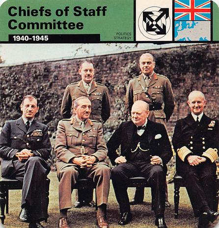 1977 Edito-Service World War II - Deck 28 #13-036-28-20 Chiefs of Staff Committee Front