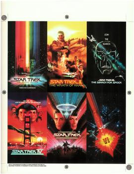 1994 SkyBox Star Trek Cinema Collection Multi-Set Purchase Incentive Movie Posters #NNO Star Trek: The Motion Picture, II, III, IV, V, VI Front