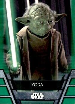2020 Topps Star Wars Holocron Series - Green #Jedi-10 Yoda Front