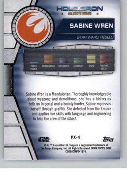 2020 Topps Star Wars Holocron Series - Green #PX-4 Sabine Wren Back