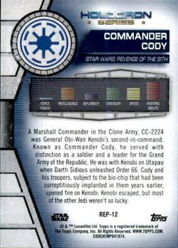 2020 Topps Star Wars Holocron Series - Green #Rep-12 Commander Cody Back
