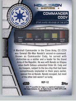 2020 Topps Star Wars Holocron Series - Foilboard #REP-12 Commander Cody Back