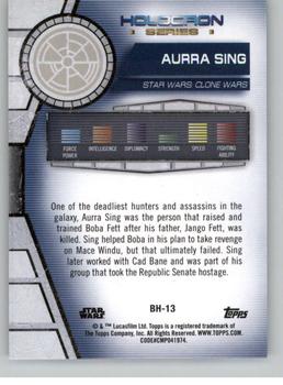 2020 Topps Star Wars Holocron Series - Red #BH-13 Aurra Sing Back