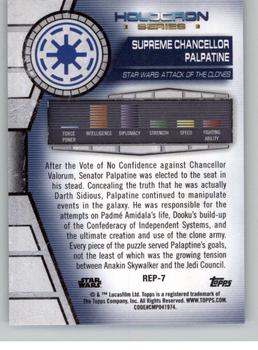 2020 Topps Star Wars Holocron Series - Red #Rep-7 Supreme Chancellor Palpatine Back