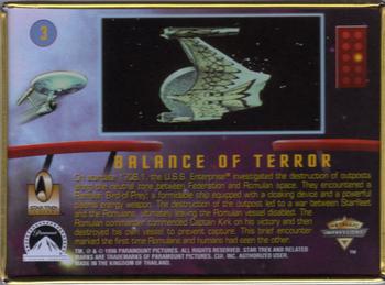 1996 Metallic Impressions Star Trek #3 Balance of Terror Back
