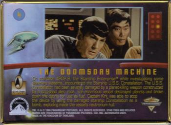 1996 Metallic Impressions Star Trek #4 The Doomsday Machine Back