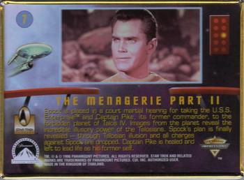 1996 Metallic Impressions Star Trek #7 The Menagerie Part 2 Back