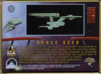 1996 Metallic Impressions Star Trek #8 Space Seed Back
