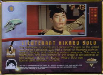 1996 Metallic Impressions Star Trek #18 Lieutenant Hikaru Sulu Back
